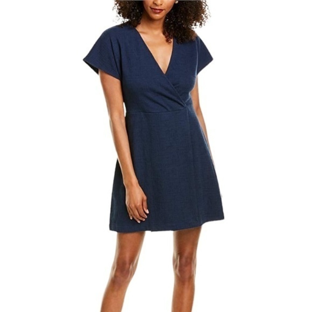 Madewell Cross-Front Flutter-Sleeve Mini Dress